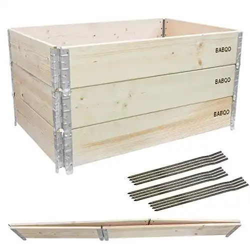 Palettenrahmen BABQO 3 Stück Paletten Aufsatzrahmen 120x80cm
