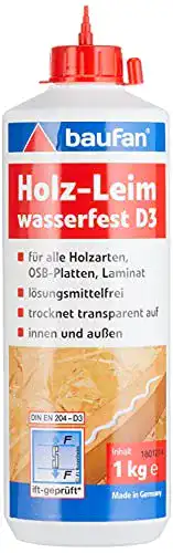 Holzleim wasserfest Baufan 7904008 Holzleim D3, 1 kg