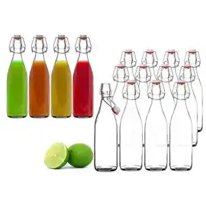 Bügelflaschen BigDean 12x Glasflasche 500ml Bügelverschluss