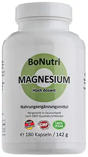 Magnesiumcitrat-Kapseln BoNutri, 180 vegane Kapseln