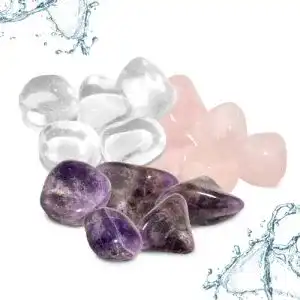 Trommelsteine PURAJA Premium Edelsteinwasser Basis-Set