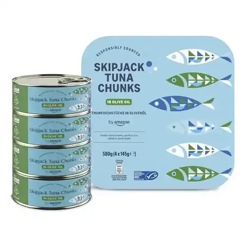 Thunfisch-Dose by Amazon Thunfischstücke in Olivenöl, 6 x 145g