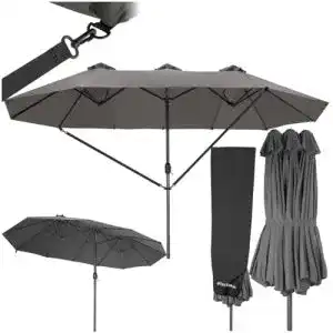 Doppelsonnenschirm TecTake 800936 mit Handkurbel, 460×270 cm