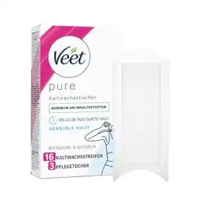 Veet-Kaltwachsstreifen Veet PURE für sensible Haut 8 x Streifen