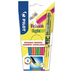 Textmarker Pilot Frixion Light, radierbar, Neonfarben im Set
