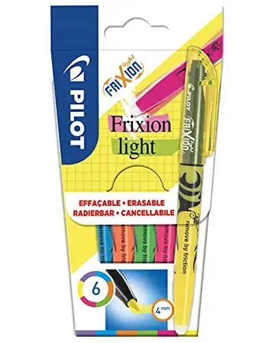 Textmarker Pilot Frixion Light, radierbar, Neonfarben im Set