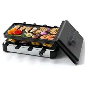 Raclette Muchen Grill für 8 Personen, inkl. Wendeplatte Antihaft
