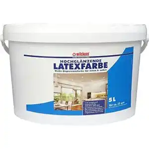 Abwaschbare Wandfarbe Wilckens Latexfarbe hochglänzend, 5 L