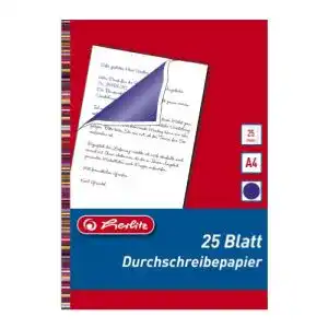 Blaupapier Herlitz 10303717 Durchschreibepapier, A4, 25 Blatt