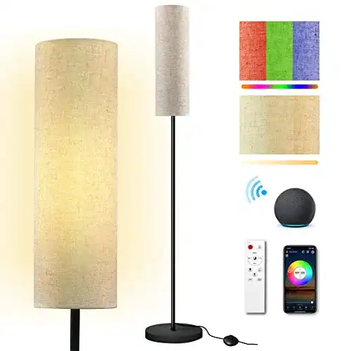 Stehlampe vintage Fortand Stehlampe Wohnzimmer, WiFi RGBWW