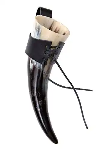 Trinkhorn Frera, 300-390 ml, 0,3-0,39l, Methorn inkl. Gürtelhalter