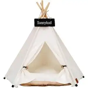 Hundezelt Sunnykud Tipi Zelt für Haustiere, 40x40x50cm