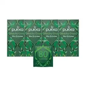 Grüner Tee (Beutel) Pukka Bio-Tee Matcha Green 80 Teebeutel, 4er