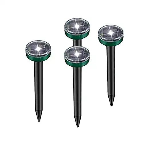 Wühlmausvertreiber Viccioo 4 Stück Solar Maulwurfabwehr