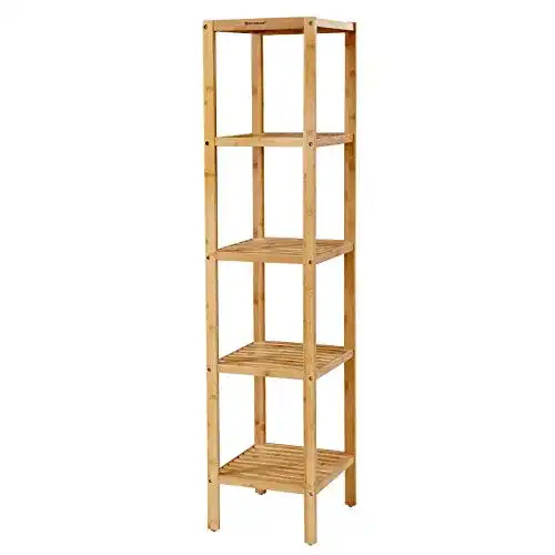 Die beste Holzregal SONGMICS 5-stöckiges Badezimmerregal aus Bambus 2026 Test Bestseller Holzregal SONGMICS 5-stöckiges Badezimmerregal aus Bambus