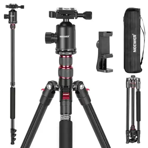 Neewer-Stativ Neewer 77 Zoll Stativ für DSLR 2 in 1 Aluminium