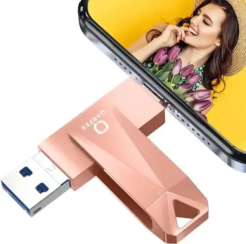 Lightning-USB-Stick QARFEE USB Stick 128GB, USB 3.0 Flash Drive
