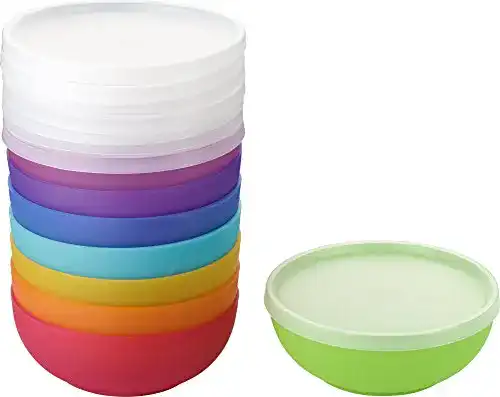 Müslischalen Kigima Schüsseln mit Deckel Regenbogen, 8 STK
