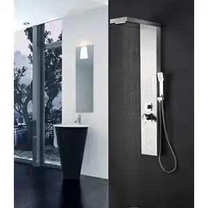Duschpaneel Elbe ® aus gebürsteten Edelstahl 304, 4 Funktionen