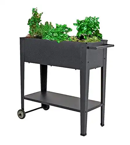 Hochbeet auf Rollen Spetebo Metall Hochbeet 75x35x80 cm