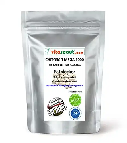 Chitosan vitascout_com MEGA – 500 Tabletten – hochdosiert