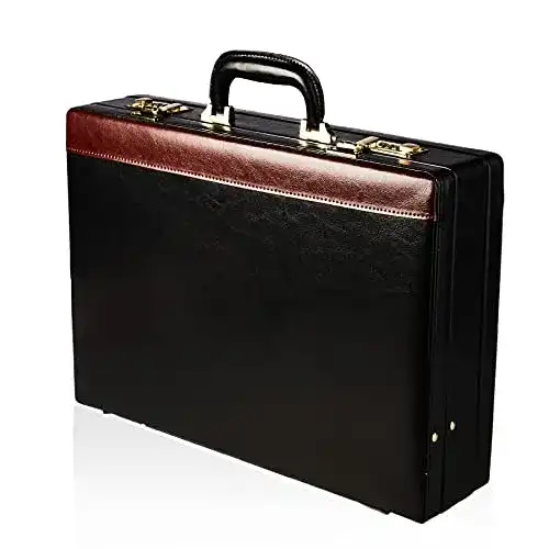 Aktenkoffer TASSIA Attachékoffer mit Dehnfalte, PU-Kunstleder