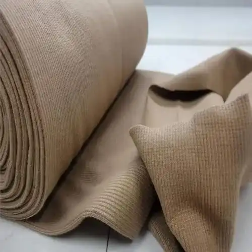 Ripp-Jersey StoffBook Baumwolle BÜNDCHENSTOFF BI-Stretch