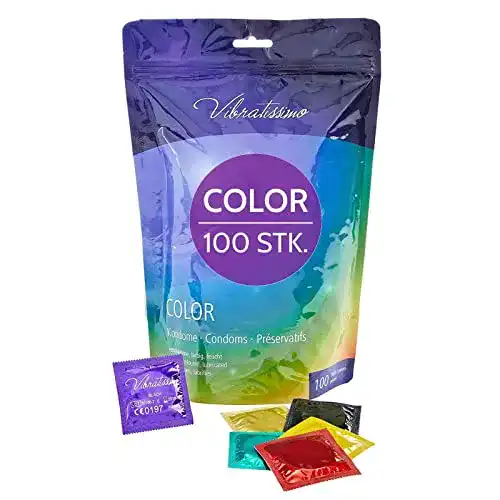 Kondome-extra-feucht Vibratissimo Color, 100er Pack, gefühlsecht