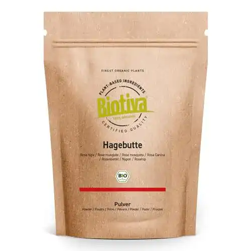 Fruchtpulver Biotiva Hagebuttenpulver Bio, 500g – EU Ernte