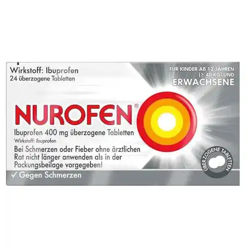Ibuprofen Nurofen 400 mg überzogene Tabletten 24 St.