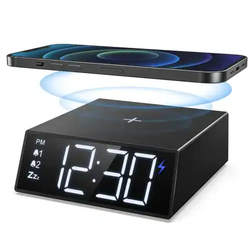 Wecker mit Ladestation NBPOWER digital mit Ladestation