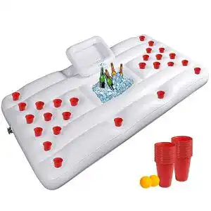 Luftmatratze Pool Bilisder Beer Pong Luftmatratze Aufblasbar Bierpong