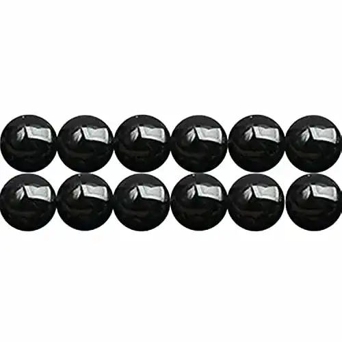Schwarze Perle SKYBEADS Schwarz Onyx 8mm Edelsteinperlen