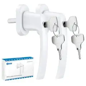 Kindersicherung Fenster AUTOUTLET Fenstergriff Aluminium, 2 Stk.