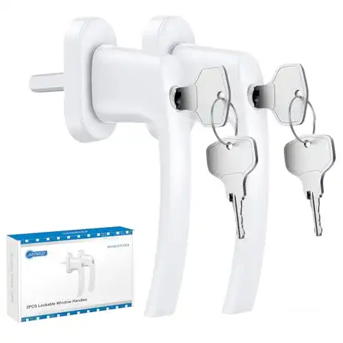 Kindersicherung Fenster AUTOUTLET Fenstergriff Aluminium, 2 Stk.