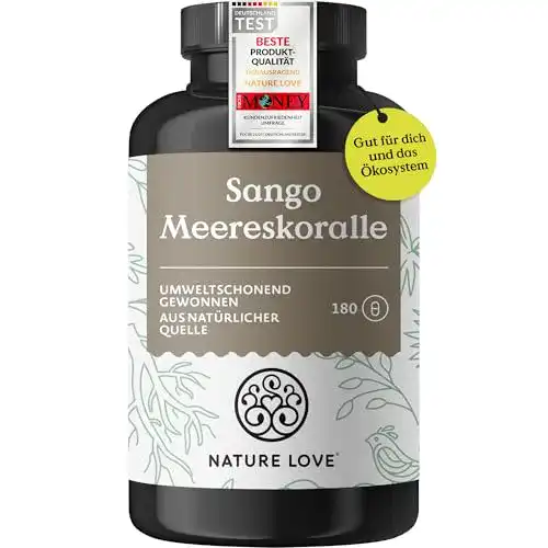 Calcium-Kapseln Nature Love ® Sango Meereskoralle, 180 Kaps.