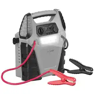 Starthilfe mit Kompressor REVOLT Auto Starter: 5in1-Starthilfe