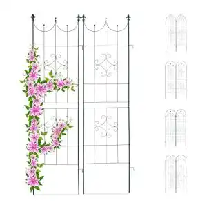 Rankgitter (Metall) Relaxdays Rankgitter 2er Set, Metall, 180 x 50 cm