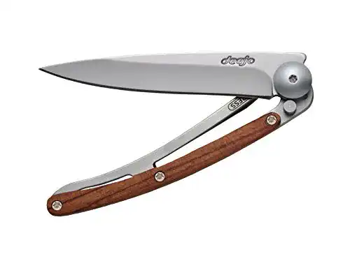 Deejo-Messer deejo 27 g, Liner Lock, Rosenholz-Schalen, Box