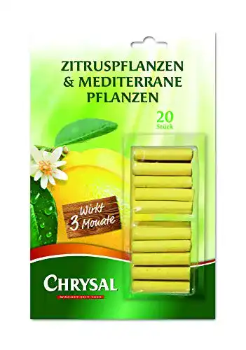 Zitrusdünger Chrysal Zitrus- & Mediterrane Pflanzen Düngestäbchen 20 Stück