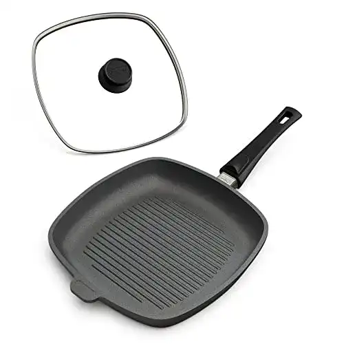 Hoffmann-Pfanne Hoffmann Grillpfanne mit Deckel 28 x 28 cm
