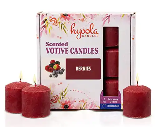 Votivkerzen Hyoola Duftende, mit Duft nach Beeren 9 Stück