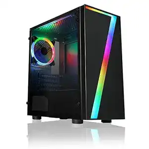 RGB-Gehäuse CiT Seven MATX RGB PC Gaming-Gehäuse