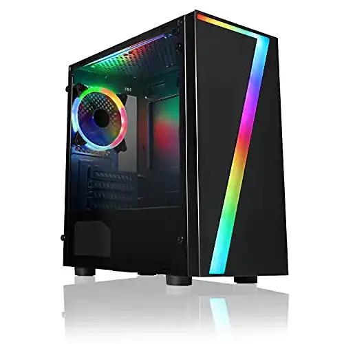 RGB-Gehäuse CiT Seven MATX RGB PC Gaming-Gehäuse