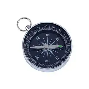 Taschenkompass Alomejor Tragbarer mit Aluminium Schalenrand