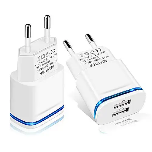USB-Ladegerät LUOATIP USB Ladegerät 2.1A/5V 2-Pack