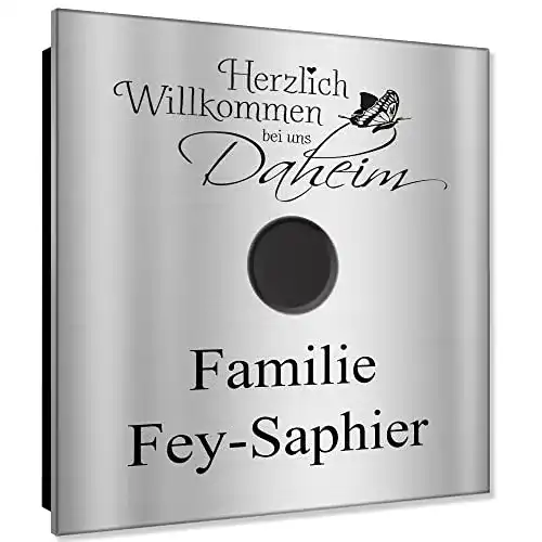 Funkklingel Edelstahl Zalafino Anthrazit RAL7016 SUPER FLACH