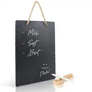 Schiefertafel Amazy (30,5 cm x 20 cm) zum Aufhängen mit Juteband