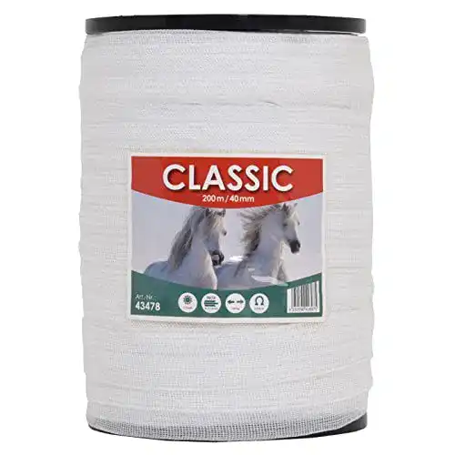 Weidezaun VOSS.farming band 40mm Classic 8 x 0,16 NIRO, weiß
