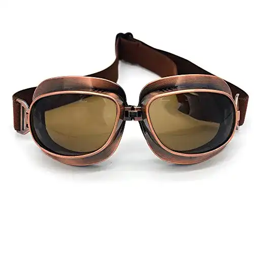 Motorradbrille (retro) evomosa Motorradbrille Vintage Pilotenbrille